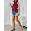 image:imageMakeMeChic Womens Satin Silk Backless Halter Tops High Neck Sleeveless Camisole Summer Classy Going Out TopBurgundy a