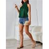 image:imageMakeMeChic Womens Satin Silk Backless Halter Tops High Neck Sleeveless Camisole Summer Classy Going Out TopDark Green a