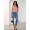 image:imageMakeMeChic Womens Satin Silk Backless Halter Tops High Neck Sleeveless Camisole Summer Classy Going Out TopDusty Pink a
