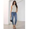 image:imageMakeMeChic Womens Satin Silk Backless Halter Tops High Neck Sleeveless Camisole Summer Classy Going Out TopPolka Dots Apricot
