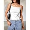 image:imageMakeMeChic Womens Satin Silk Cheetah Print Tank Top Tie Open Back Going Out Crop TopsApricot