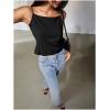 image:imageMakeMeChic Womens Satin Silk Cheetah Print Tank Top Tie Open Back Going Out Crop TopsBlack