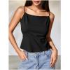 image:imageMakeMeChic Womens Satin Silk Cheetah Print Tank Top Tie Open Back Going Out Crop TopsBlack