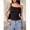 image:imageMakeMeChic Womens Satin Silk Cheetah Print Tank Top Tie Open Back Going Out Crop TopsBlack