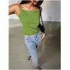 image:imageMakeMeChic Womens Satin Silk Cheetah Print Tank Top Tie Open Back Going Out Crop TopsLime Green