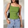 image:imageMakeMeChic Womens Satin Silk Cheetah Print Tank Top Tie Open Back Going Out Crop TopsLime Green