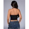 image:imageMakeMeChic Womens Sequin Sparkly Halter Crop Tops Backless Party Tank ClubwearBlack