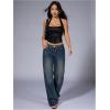 image:imageMakeMeChic Womens Sequin Sparkly Halter Crop Tops Backless Party Tank ClubwearBlack