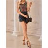 image:imageMakeMeChic Womens Sequin Tank Top Sparkly Sleeveless V Neck Rave Party Tops ClubwearBlack and Gold
