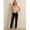 image:imageMakeMeChic Womens Sequin Tops Sparkly Ruffle Spaghetti Strap Camisole Sleeveless Tops ClubwearApricot