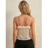 image:imageMakeMeChic Womens Sequin Tops Sparkly Ruffle Spaghetti Strap Camisole Sleeveless Tops ClubwearApricot