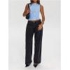 image:imageMakeMeChic Womens Sparkly Sequin Tops Y2k Sleeveless Crop Going Out Rave Tops ClubwearLight Blue