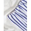 image:imageMakeMeChic Womens Striped Cami Top Ruched Spaghetti Strap V Neck Crop Tank TopBlue and White