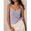 image:imageMakeMeChic Womens Striped V Neck Cami Top Spaghetti Strap Sleeveless Summer Tank TopsBlue