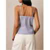 image:imageMakeMeChic Womens Striped V Neck Cami Top Spaghetti Strap Sleeveless Summer Tank TopsBlue