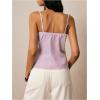 image:imageMakeMeChic Womens Striped V Neck Cami Top Spaghetti Strap Sleeveless Summer Tank TopsPink