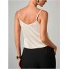 image:imageMakeMeChic Womens Summer Lace Satin Cami Tops Sexy Elegant Spaghetti Strap Sleeveless Crop TopsBlack and White