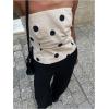 image:imageMakeMeChic Womens Summer Polka Dots Tube Tops Shirred Strapless Sleeveless Crop Bandeau TopApricot