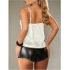 image:imageMakeMeChic Womens Summer Y2K Floral Lace Cami Tops Satin Spaghetti Strap Sleeveless Tank TopWhite