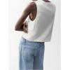 image:imageMakeMeChic Womens Tank Top Deep V Neck Sleeveless Work Dressy Casual BlouseWhite