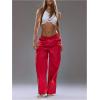 image:imageMakeMeChic Womens Tie Front Crop Tops Crewneck Sleeveless Fitted Going Out Tank TopWhite