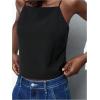 image:imageMakeMeChic Womens Tie Open Back Camisole Tops Backless Sleeveless Casual Crop Tops TrendyBlack