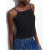 image:imageMakeMeChic Womens Tie Open Back Camisole Tops Backless Sleeveless Casual Crop Tops TrendyBlack