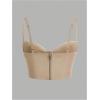 image:imageMakeMeChic Womens Y2K Crop Tops Color Block Corset Spaghetti Strap Going Out Cami TopsKhaki