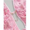 image:imageMakeMeChic Womens Y2K Summer Party Glitter Sequin Floral Halter Top Draped Tie Back Crop TopsPink