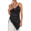 image:imageMakeMeChic Womens Y2K Summer Satin Floral Lace Cami Top Spaghetti Strap Sleeveless Tank Tops