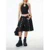 image:imageMakeMeChic Womens Y2k Halter Crop Tops Open Back Cut Out Sleeveless Going Out Tops Gothic ClothesBlack