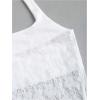 image:imageMakeMeChic Womens Y2k Lace Sheer Halter Crop Tops Sleeveless Going Out Tank TopWhite