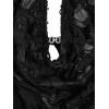image:imageMakeMeChic Womens Y2k Rave Halter Tops Ripped Backless V Neck Tie Back Sexy TopBlack