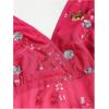 image:imageMakeMeChic Womens Y2k Sequin Halter Crop Tops Chiffon Wrap V Neck Tie Open Back Summer TopHot Pink