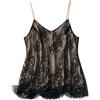 image:imageMakeMeChic Womens Plus Size Floral Lace Tank Tops Spaghetti Strap Basic V Neck Cami TopsBlack