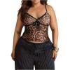 image:imageMakeMeChic Womens Plus Size Summer Tops Y2K Cheetah Print Lace Bow Spaghetti Strap Tank TopsMulticolor