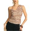 image:imageMakeMeChic Womens Summer Asymmetrical Tops Glitter Sequin Sleeveless Going Out Tank TopGold