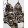 image:imageMakeMeChic Womens 2 Piece Tankini Swimsuits Cheetah Zebra Striped Halter Lace Up Summer Beach ClothingMulticolor