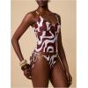 image:imageMakeMeChic Womens 2 Piece Tankini Swimsuits Cut Out Tie Side Thong Bathing SuitBrown