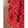 image:imageMakeMeChic Womens 3 Piece Summer Tankini Set Polka Dots Halter Tie Backless Swimsuit with Beach SkirtRed