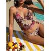 image:imageMakeMeChic Womens Cute Tankini Swimsuits Y2K Halter Triangle Tie Backless Tummy Control Beach Bathing SuitMulticolor Floral