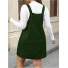 image:imageMakeMeChic Womens Plus Size Christmas Overall Dress Leopard Print Pinafore Adjustable Strap Short DressDark Green