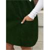 image:imageMakeMeChic Womens Plus Size Christmas Overall Dress Leopard Print Pinafore Adjustable Strap Short DressDark Green