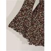 image:imageMakeMeChic Womens Plus Size Floral Bell Sleeve Mini Dress V Neck Flare Boho Summer DressesMulticolor