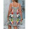 image:imageMakeMeChic Womens Plus Size Wrap Dress Floral Paisley Print Sleeveless Summer Vacation Short DressesMulticolor