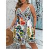 image:imageMakeMeChic Womens Plus Size Wrap Dress Floral Paisley Print Sleeveless Summer Vacation Short DressesMulticolor