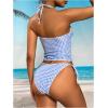 image:imageMakeMeChic Womens Tankini Swimsuits Cute Cheeky Swimsuit Plaid Halter Tankini Bathing SuitsPlaid Blue