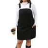 image:imageMakeMeChic Womens Plus Size Christmas Overall Dress Leopard Print Pinafore Adjustable Strap Short Dress Black XLarge