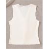 image:imageMakeMeChic Womens Blazer Vest Business Casual V Neck Button Down Sleeveless Summer TopsApricot