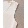 image:imageMakeMeChic Womens Blazer Vest Business Casual V Neck Button Down Sleeveless Summer TopsApricot